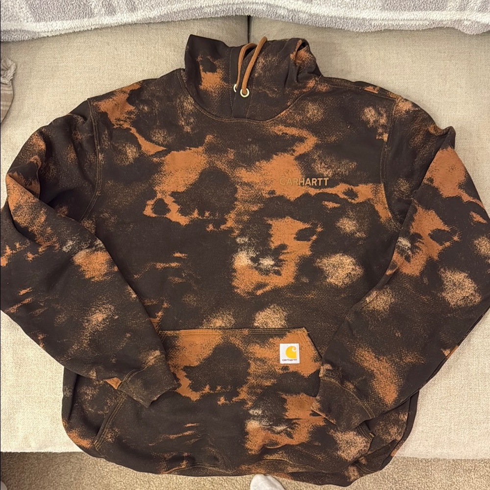 Carhartt Brown and Black Tie-Dye Sweatshirt